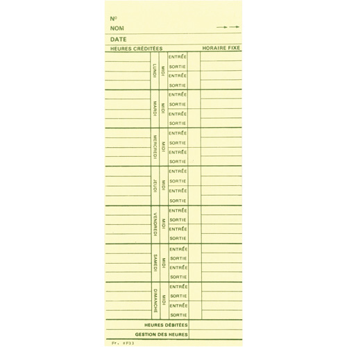 Time Cards Distribution Industrielle GC