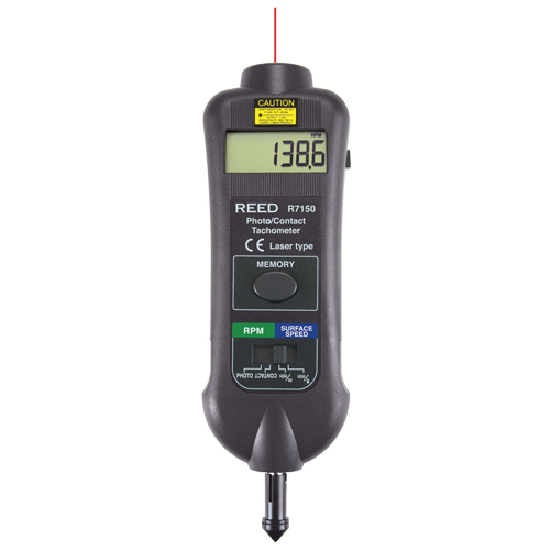 Tachym&egrave;tre professionnel &agrave; deux fonctions avec certificat de calibration, Contact/Photo (sans contact) Distribution Industrielle GC