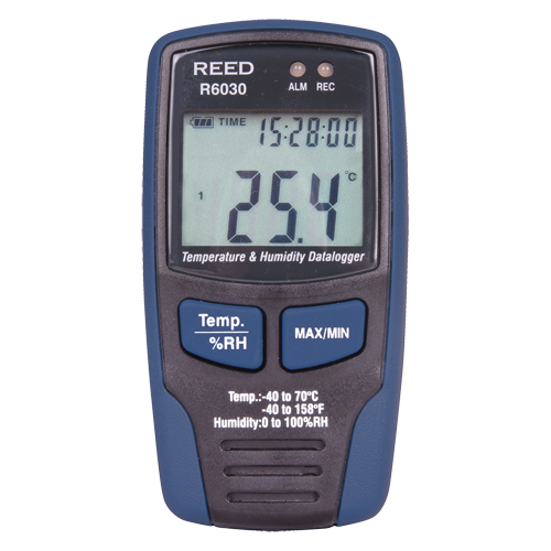 Enregistreurs de donn&eacute;es temp&eacute;rature/humidit&eacute;, 40°C &agrave; 70°C (-40°F &agrave; 158°F) Distribution Industrielle GC