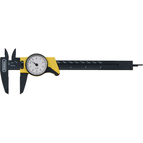 Metric Dial Caliper, 0.001 mm Resolution, 150 mm Range Distribution Industrielle GC