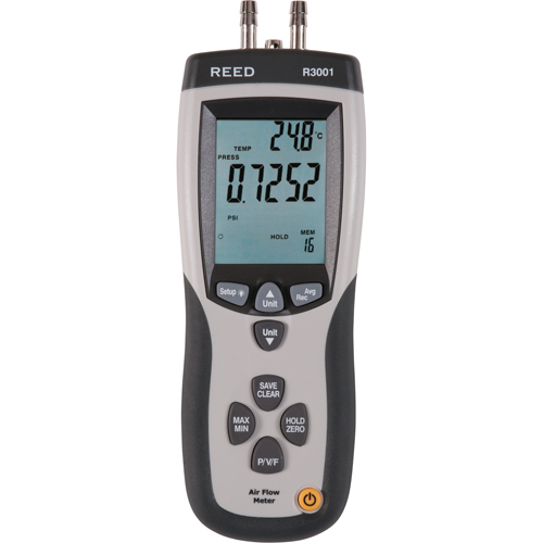 An&eacute;mom&egrave;tre &agrave; tube de pitot/manom&egrave;tre diff&eacute;rentiel avec volume d'air, Num&eacute;rique, 0 - 0,752 PSI Distribution Industrielle GC