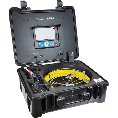 Syst&egrave;me d'inspection vid&eacute;o des tuyaux, Affichage 7", T&ecirc;te de cam&eacute;ra 23 mm (0,9") Distribution Industrielle GC
