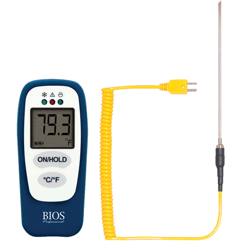 Thermom&egrave;tre alimentaire avec v&eacute;rification HACCP, Contact, Num&eacute;rique, -83,2 - 1999°F (-64 &agrave; 1400°C) Distribution Industrielle GC