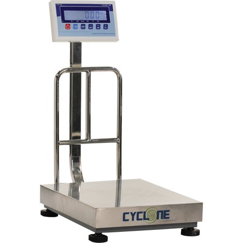 Balance &agrave; plateforme et d'&eacute;tabli Cyclone 150, Capacit&eacute; de 300 lb / 150 kg, 15-3/4" lo x 19-7/10" la Distribution Industrielle GC