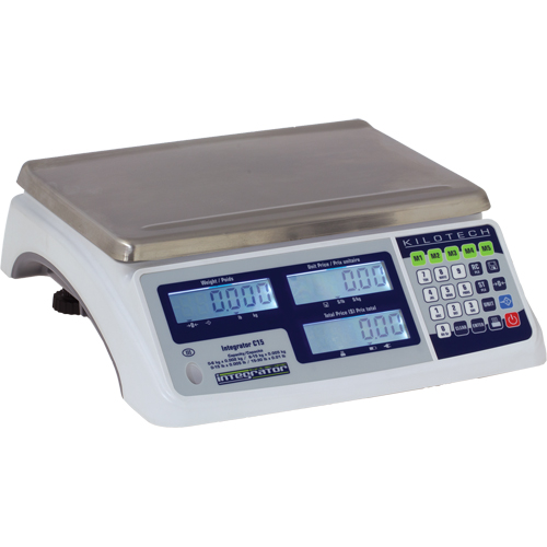 Balance &agrave; calcul de prix Integrator C15, Capacit&eacute; 30 lb / 15 kg, Graduations 0,005 lb / 0,002 kg Distribution Industrielle GC