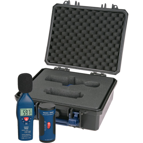 Ensemble de sonom&egrave;tre et calibrateur, Gamme de mesure 30 - 130 dB Distribution Industrielle GC