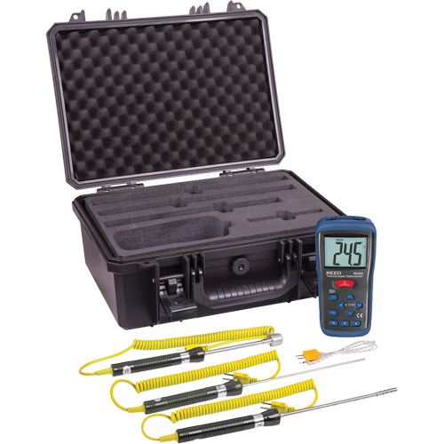 Thermocouple Thermometer Kit, Contact, Digital, -58-2000°F (-50-1300°C) Distribution Industrielle GC