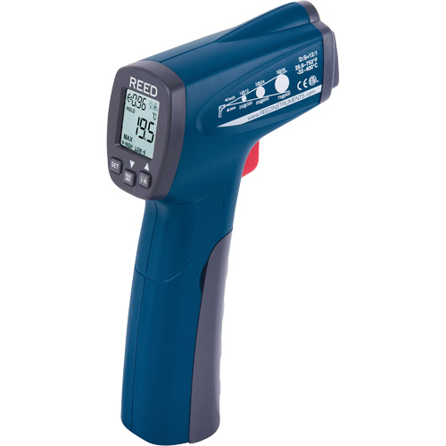 Thermom&egrave;tre &agrave; infrarouge, -25,6°- 752° F ( -32° - 400° C ), 12:1, &eacute;missivit&eacute; Ajustable Distribution Industrielle GC