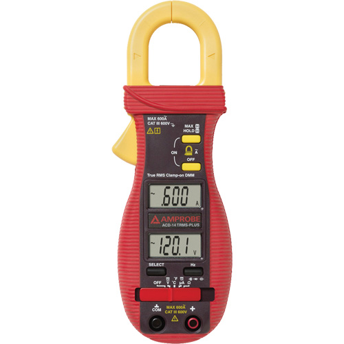 Multim&egrave;tre &agrave; pince avec &eacute;cran double ACD-14-PLUS, Tension c.a./c.c., Courant c.a. Distribution Industrielle GC