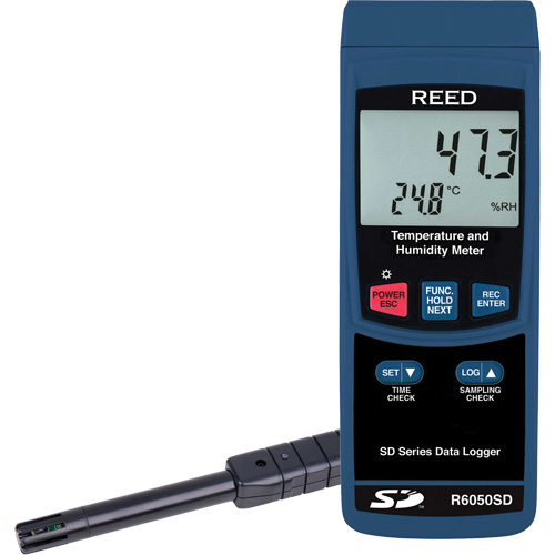 Data Logging Thermo-Hygrometer, 5% - 95% RH, 32° - 122° F ( 0° - 50°C ) Distribution Industrielle GC