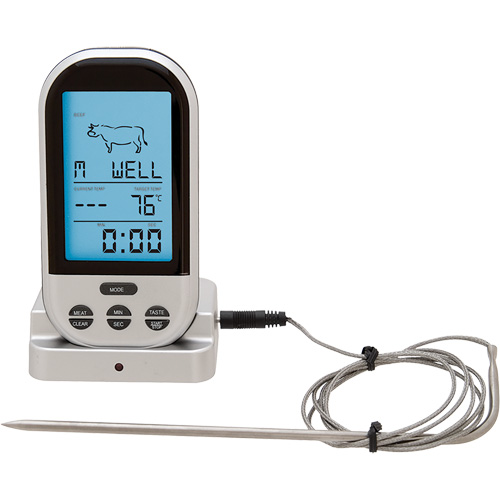 Thermom&egrave;tre &agrave; viande et &agrave; volaille sans fil, Contact, Num&eacute;rique, 32-482°F (0-250°C) Distribution Industrielle GC