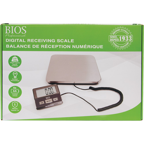 Digital Receiving Scale, 220 lbs. Cap., 1 lbs. Graduations Distribution Industrielle GC