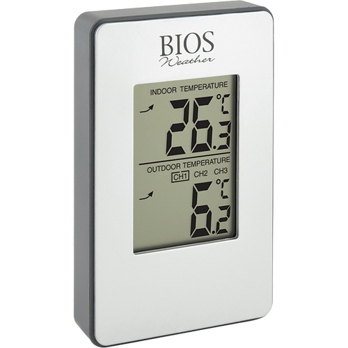 Thermom&egrave;tre sans fil int&eacute;rieur/ext&eacute;rieur, Sans contact, Analogique, 31-158°F (-35-70°C) Distribution Industrielle GC