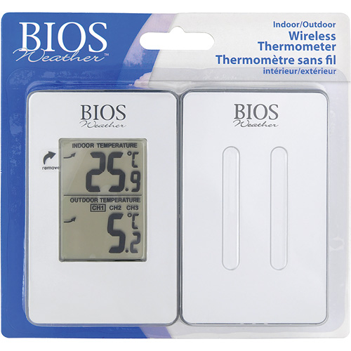 Thermom&egrave;tre sans fil int&eacute;rieur/ext&eacute;rieur, Sans contact, Analogique, 31-158°F (-35-70°C) Distribution Industrielle GC