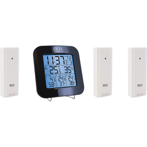Station m&eacute;t&eacute;orologique sans fil avec 3 capteurs, Sans contact, Num&eacute;rique, 40-158°F (-40-70°C) Distribution Industrielle GC