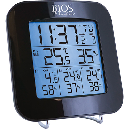 Station m&eacute;t&eacute;orologique sans fil avec 3 capteurs, Sans contact, Num&eacute;rique, 40-158°F (-40-70°C) Distribution Industrielle GC