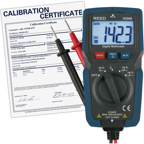 Compact Multimeter with Non-Contact Voltage and Calibration Certificate, AC/DC Voltage, AC/DC Current Distribution Industrielle GC