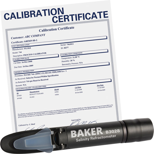 Refractometer with ISO Certificate, Analogue (Sight Glass), Salinity Distribution Industrielle GC