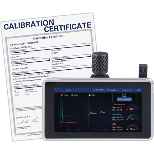 Analyseur de la qualit&eacute; de l'air avec support mural/de bureau et certificat de calibration Distribution Industrielle GC