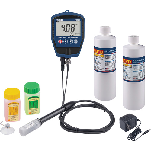 pH/mV Meter with Buffer Solution & Power Adapter Kit Distribution Industrielle GC