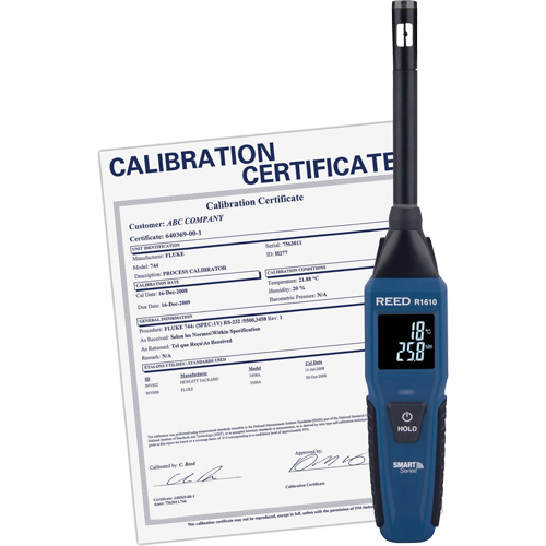 Thermo-hygrom&egrave;tre Bluetooth Smart Series avec certificat de calibration, 0,0% - 100% RH, -4°- 140° F (-20° - 60° C) Distribution Industrielle GC