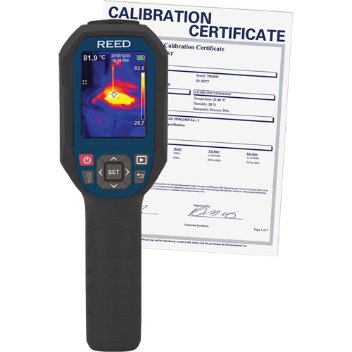 Thermal Imaging Camera with Calibration Certificate, 160 x 120 pixels, 14° - 752°C (-10° - 400°F), 50 mK Distribution Industrielle GC