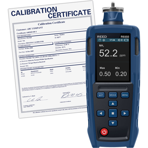 D&eacute;tecteur de gaz avec certificat d'&eacute;talonnage traçable Distribution Industrielle GC