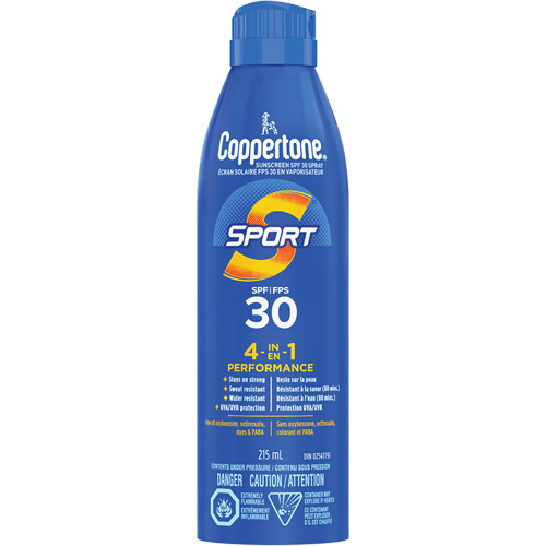 &eacute;cran solaire r&eacute;sistant &agrave; l'eau Sport, FPS 30, A&eacute;rosol Distribution Industrielle GC