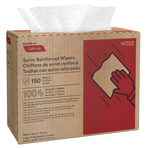 Pro Tuff-Job Scrim Reinforced Wipers, All-Purpose, 16-3/4" L x 9-3/4" W Distribution Industrielle GC
