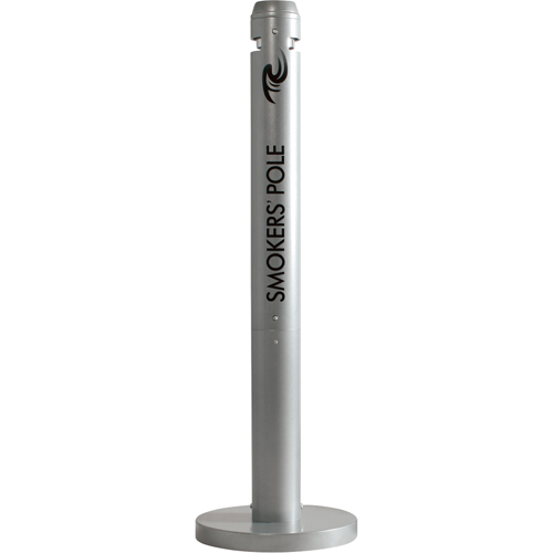 Cendriers Smokers' Pole, Sur pied, Aluminium, Hauteur 41" Distribution Industrielle GC