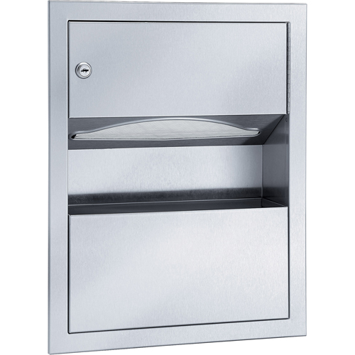 Combinaisons distributeurs d'essuie-mains & poubelle, Manuel, 14" la x 4" p x 28" h Distribution Industrielle GC