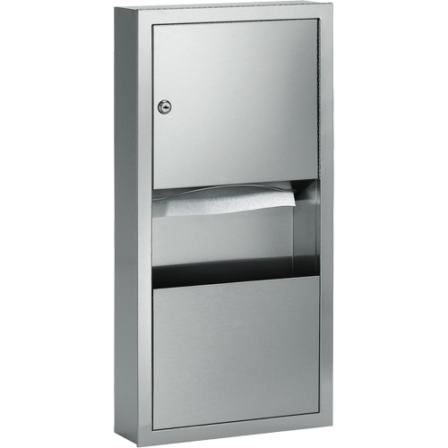 Combinaisons distributeurs d'essuie-mains & poubelle, Manuel, 14" la x 4" p x 28" h Distribution Industrielle GC