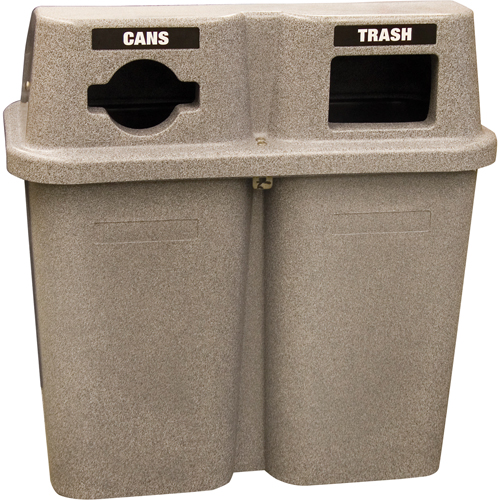 Contenants de recyclage Bullseye, Bord de rue, Plastique, 2 x 22 gal. US Distribution Industrielle GC