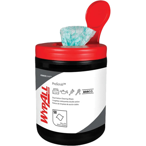 Wypall&reg; Dual Action Cleaning Wipes, 50 Wipes, 12" x 10-1/2" Distribution Industrielle GC