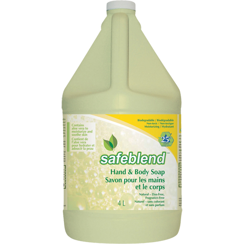 Hand & Body Soap, Liquid, 4 L, Unscented Distribution Industrielle GC