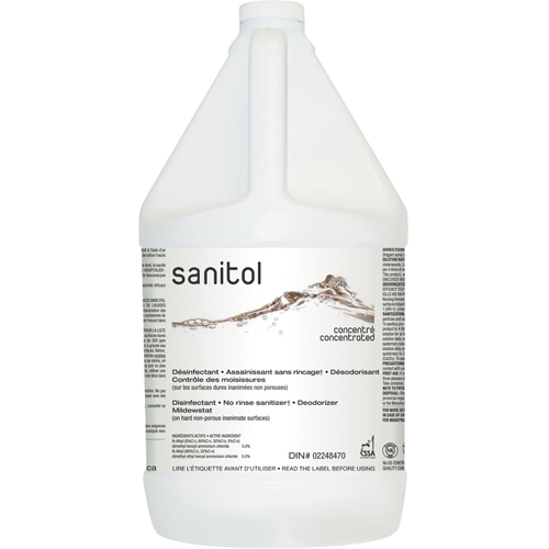 Assainissant & d&eacute;sodorisant Sanitol super concentr&eacute;, 4 L, Cruche Distribution Industrielle GC