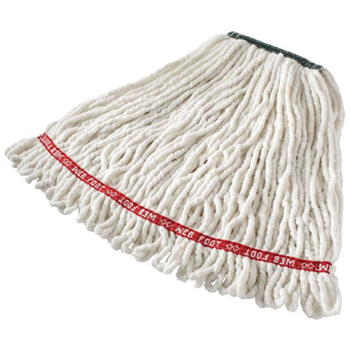 Vadrouille humide Web Foot sans r&eacute;tr&eacute;sissement, Antimicrobien, Fil, 20 oz, Style Boucle Distribution Industrielle GC