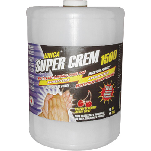 Super 1500 Waterless Hand Cleaner, Pumice, 4 L, Jug, Cherry Distribution Industrielle GC