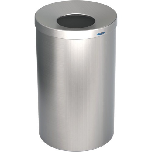 R&eacute;cipient &agrave; d&eacute;chets pour halls, Acier inoxydable, 33 gal. US Distribution Industrielle GC