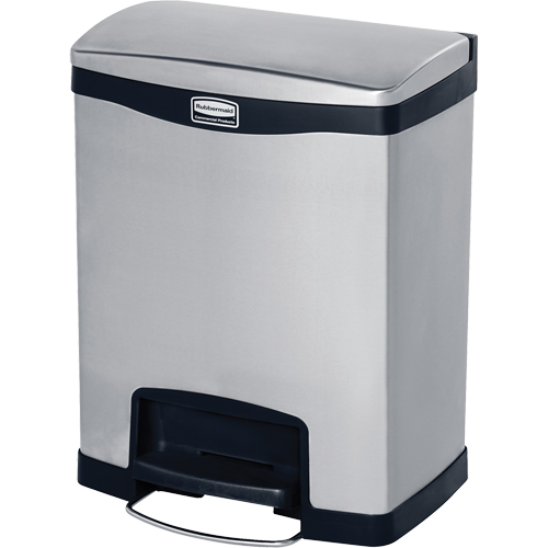 Slim Jim&reg; Waste Container, Stainless Steel, 8 US gal. Capacity Distribution Industrielle GC