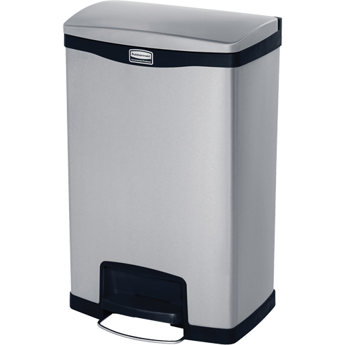 Slim Jim&reg; Waste Container, Stainless Steel, 13 US gal. Capacity Distribution Industrielle GC