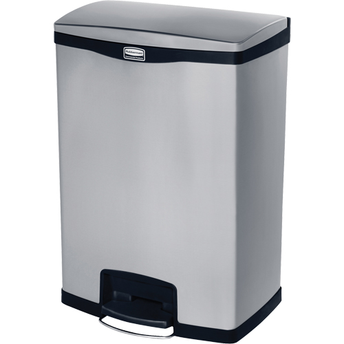 Slim Jim&reg; Waste Container, Stainless Steel, 24 US gal. Capacity Distribution Industrielle GC