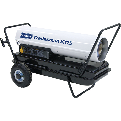 Radiateur &agrave; air puls&eacute; Tradesman, Soufflant, K&eacute;ros&egrave;ne, 125 000 BTU/H Distribution Industrielle GC