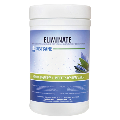 Lingettes Eliminate virucide, 7" x 8", 180 lingettes Distribution Industrielle GC