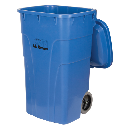 Roll Out Recycling Bin, Curbside, Polyethylene, 65 US gal. Distribution Industrielle GC