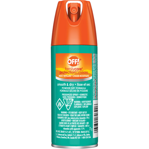 OFF! Family Care&reg; Insect Repellent, 15% DEET, Aerosol, 2.5 oz. Distribution Industrielle GC