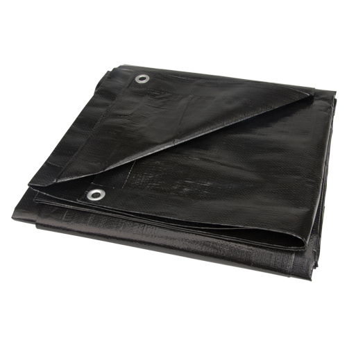 B&acirc;che, Usage industriel l&eacute;ger, Noir, 6' x 8' x 8 mils Distribution Industrielle GC