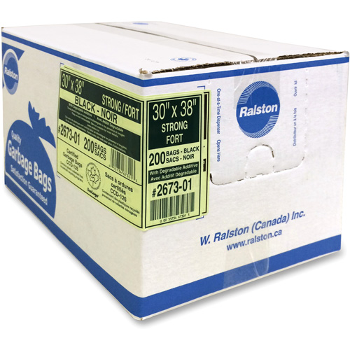 Industrial Garbage Bags, Strong, 38" W x 30" L, 0.85 mils, Black Distribution Industrielle GC
