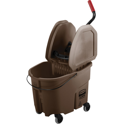 Ensemble de seau pour vadrouille et essoreuse WaveBrake, Pression vers le bas, 8,75 gal. US (35 pintes), Brun Distribution Industrielle GC