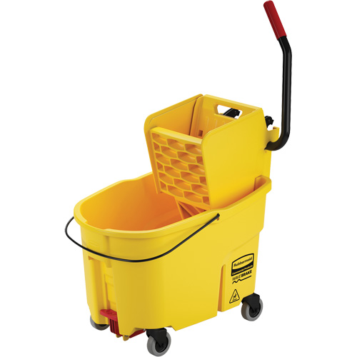 Ensemble de seau pour vadrouille et essoreuse WaveBrake, Pression lat&eacute;rale, 11 gal. US (44 pintes), Jaune Distribution Industrielle GC